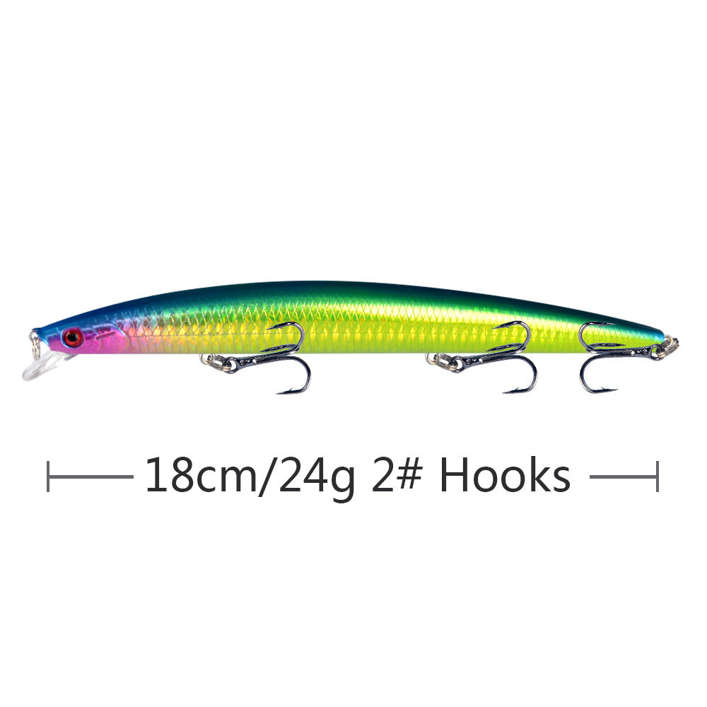 10pcs/p Large Fishing Lures 18cm Hard Bait Lures with Treble Hook Lifelike dealonline.co.nz