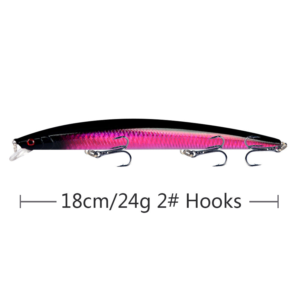 10pcs/p Large Fishing Lures 18cm Hard Bait Lures with Treble Hook Lifelike dealonline.co.nz
