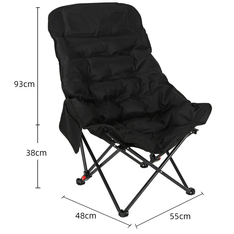 ECOTREK High-Back Padded Camping Chair – 3 Position Reclining Moon Chair ECOTREK