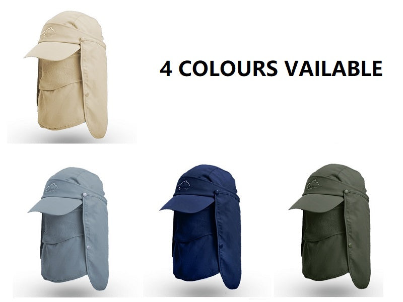 Khaki - Sun Hat Wide Brim Bucket Hats Outdoor Fishing Hiking Cap UV Protection dealonline.co.nz