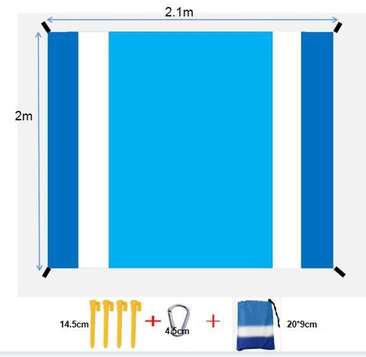 Sandproof & Waterproof Beach Mat – 210x200 cm ECOTREK