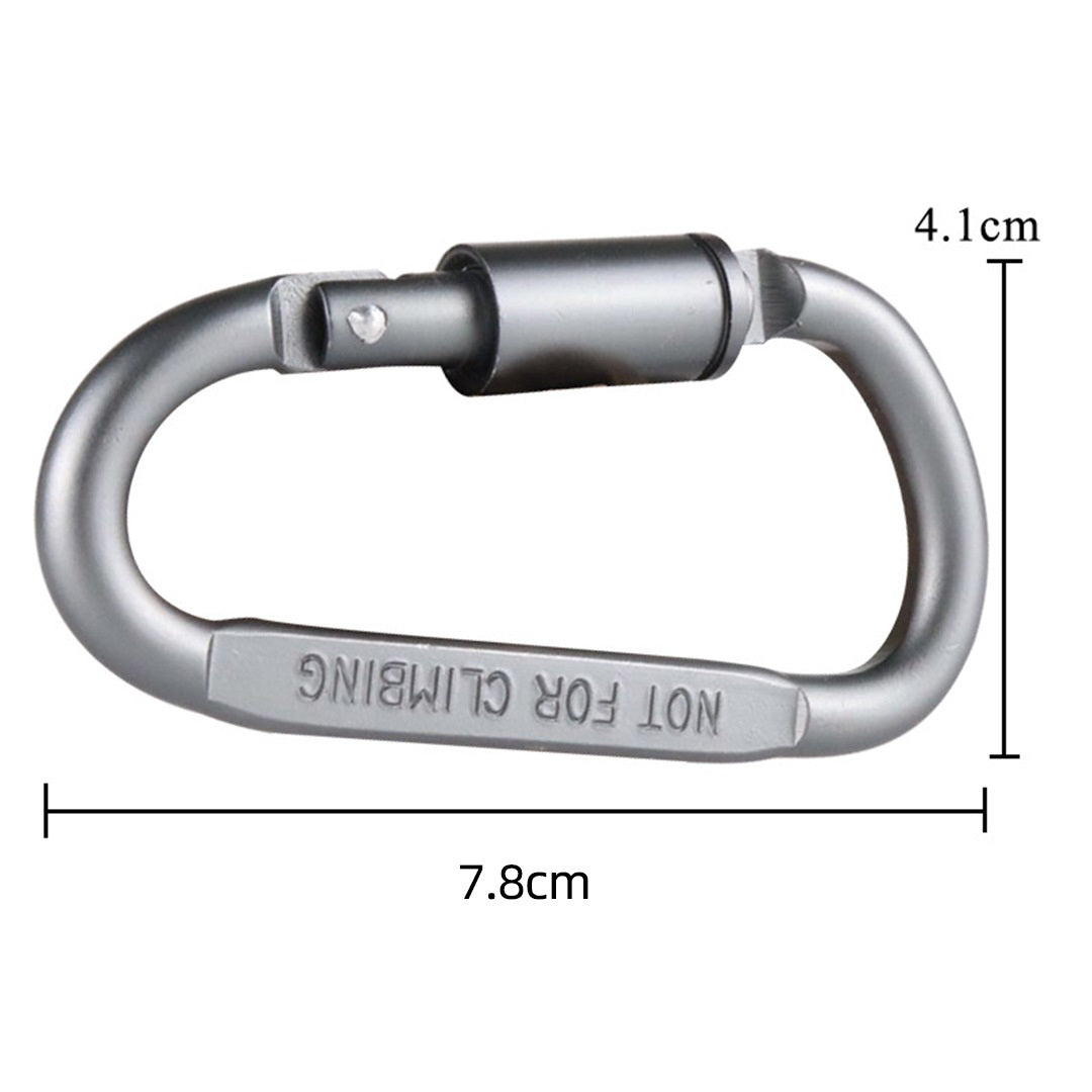 Heavy Duty D-Shaped Aluminium Carabiner Hooks ECOTREK