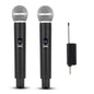 2x Wireless Microphones with Receiver and Rechargeable Batteries, 100 ft Range Karaoke dealonline.co.nz
