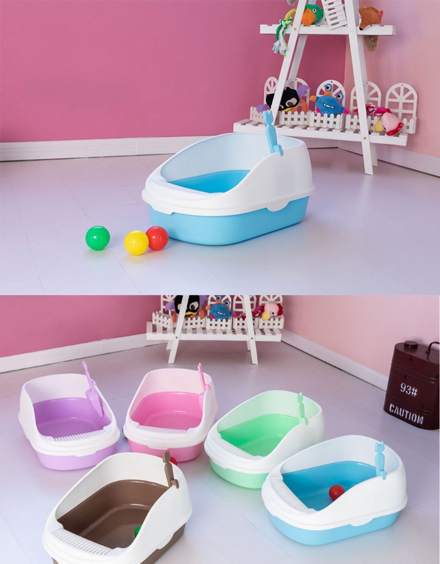 Cat Kitty Litter Tray with Scoop dealonline.co.nz