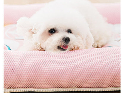 S Soft Breathable Pet Lay Cooling Mat Pad Bed For Summer Dog Cat Pup dealonline.co.nz