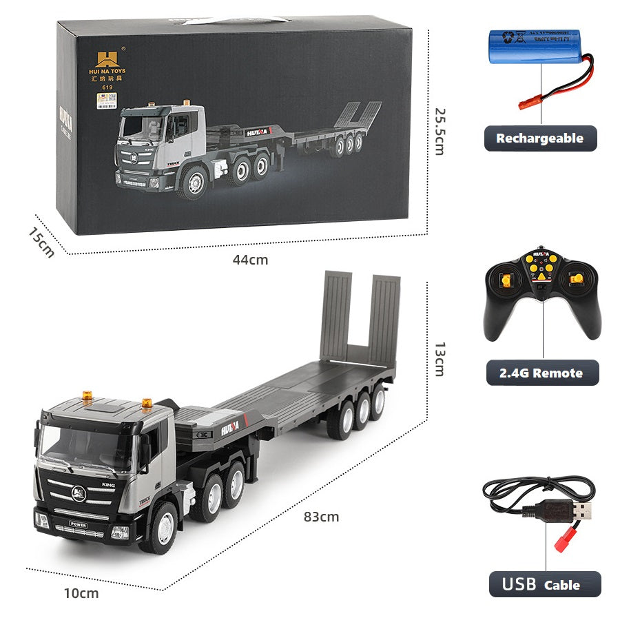 2.4G Wireless Electric Alloy Remote Control Truck & Trailer with Lights & Sounds dealonline.co.nz