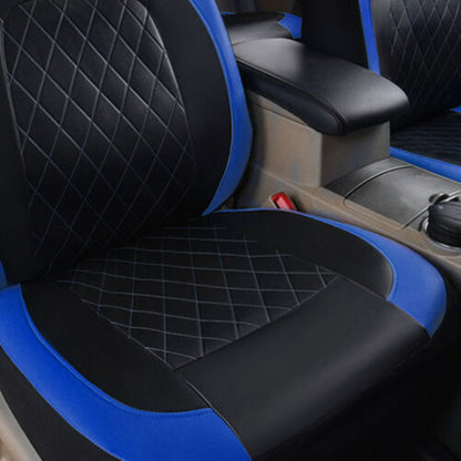 Universal Fit Faux Leather Full Set Black Automotive Seat Covers fits dealonline.co.nz