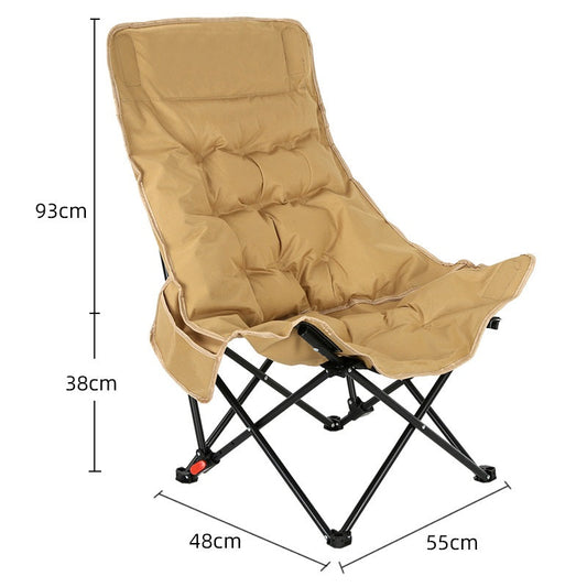 ECOTREK High-Back Padded Camping Chair – 3 Position Reclining Moon Chair ECOTREK