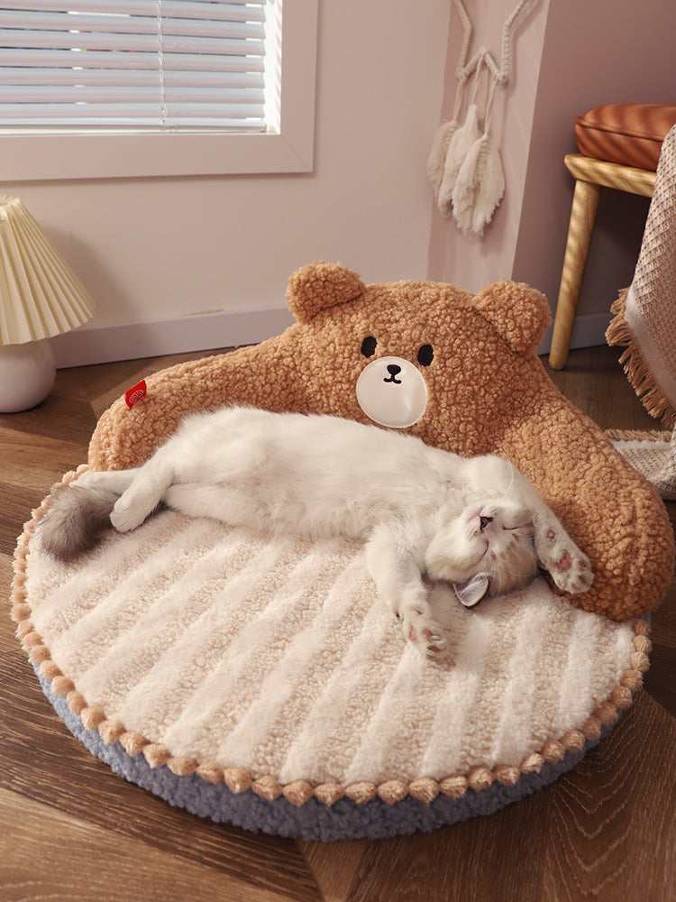 Bear Cuddler Cat Bed 52cm x 52cm x 22cm dealonline.co.nz