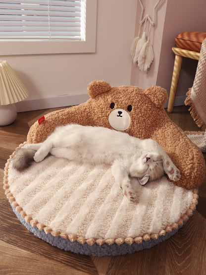 Bear Cuddler Cat Bed 52cm x 52cm x 22cm dealonline.co.nz