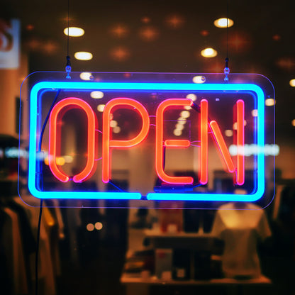 OPEN Neon Sign LED Tube Handmade Visual Artwork Bar Pub Club Wall Decor Light dealonline.co.nz