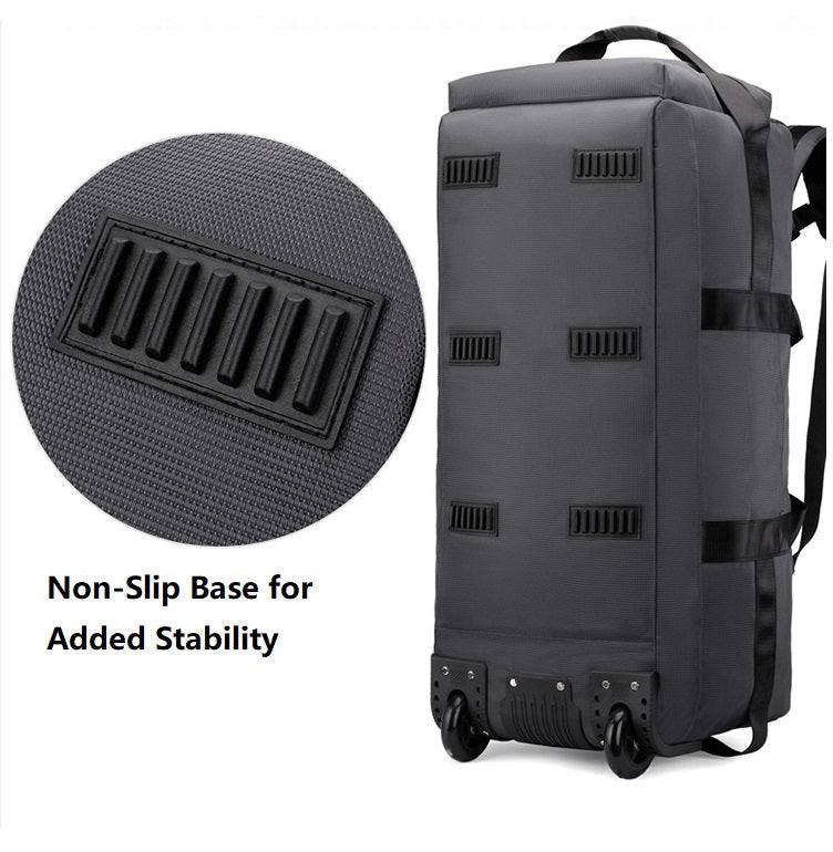 Rucksack with Wheels 80L Rolling Duffle Bag with Wheels 31" Foldable Travel Duffel  Versatile 2-in-1 CP1234