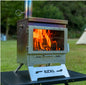 Wood Burning Stove – Outdoor Winter Heating Stove with Fire Viewing Glass ECOTREK