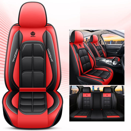 Car Seat Cover Faux Leather Cushion 5 Seater Full Set Front Rear Premium Quality dealonline.co.nz