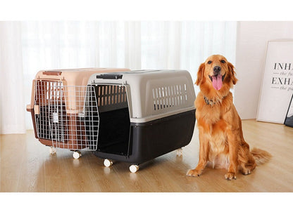 PP60 XX-Large Airline Travel Cage/Carrier/Crate 99cm Wheeled Air NZ with Bowl dealonline.co.nz
