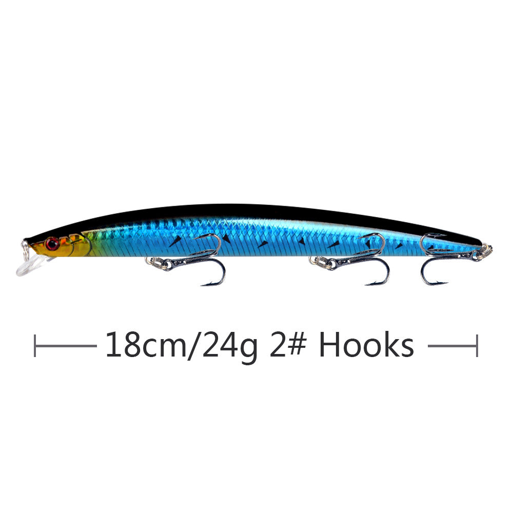 10pcs/p Large Fishing Lures 18cm Hard Bait Lures with Treble Hook Lifelike dealonline.co.nz