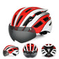 HT-22 Adult Bike Helmet – Lightweight Cycling Helmet with Magnetic Goggles & LED Tail Light HT43204