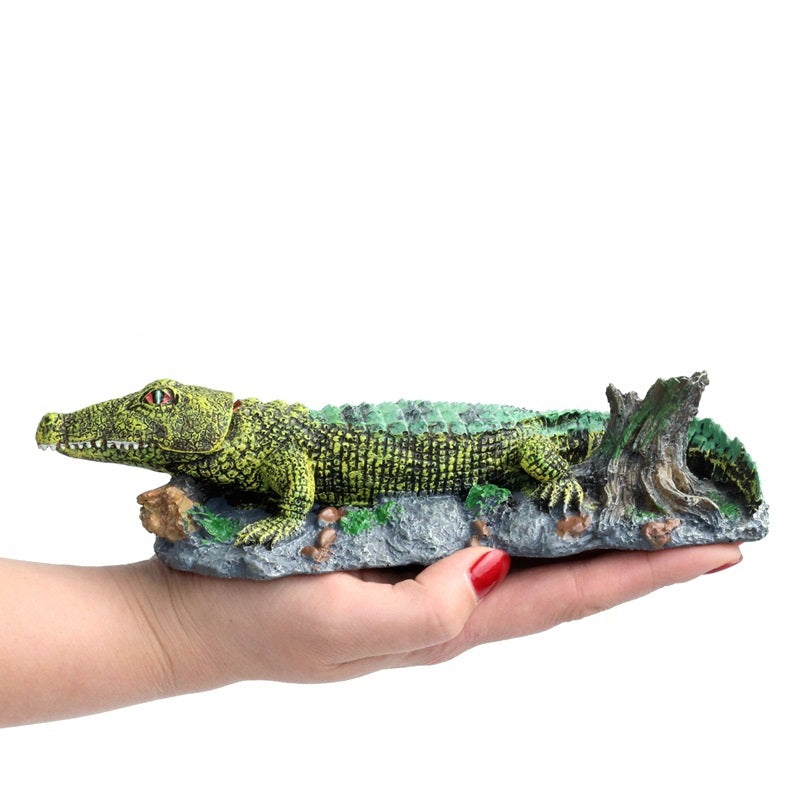 Fish Tank Decoration / Aquarium Ornament, Crocodile dealonline.co.nz
