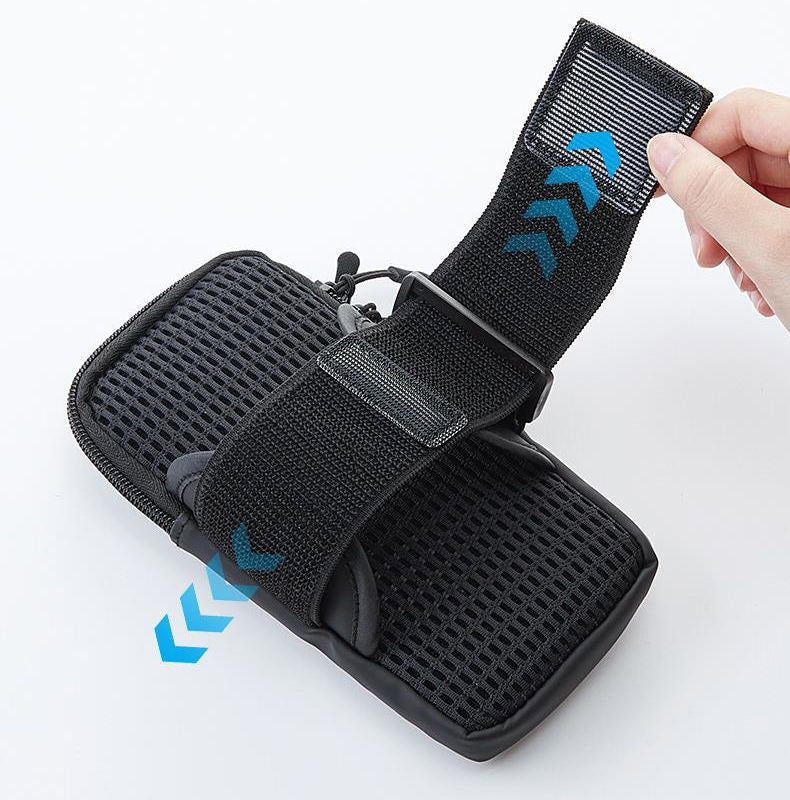 Waterproof Running Armband Phone Holder – 2 Pocket Sports Wrist Wallet for Gym & Outdoor Exercise (Fits up to 6.8” phone) ECOTREK