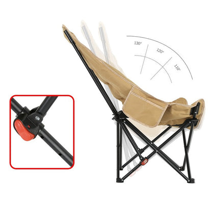 ECOTREK High-Back Padded Camping Chair – 3 Position Reclining Moon Chair ECOTREK