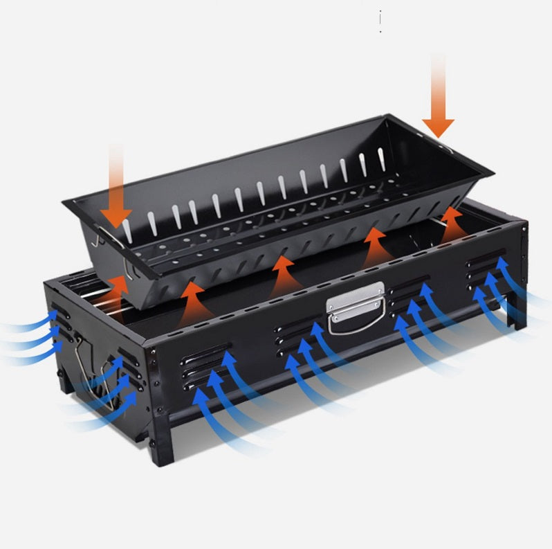 Barbecue Charcoal Grill Folding Portable Camping Hiking Picnics Market dealonline.co.nz