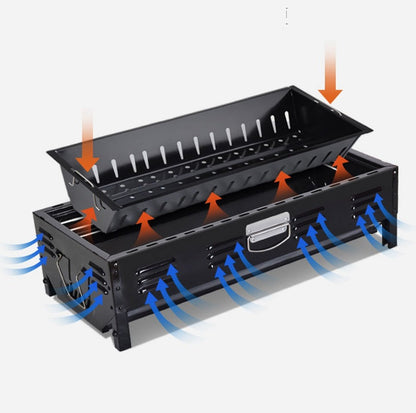 Barbecue Charcoal Grill Folding Portable Camping Hiking Picnics Market dealonline.co.nz