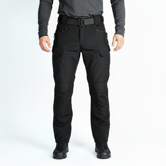 Men's Tactical Pants Water Resistant Cargo Pants Soft Shell Fleece Lined BLACK dealonline.co.nz