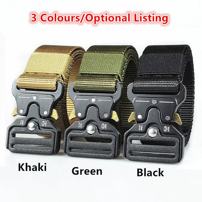Tactical Belt Military Hiking Nylon Web Rigger Work Belts dealonline.co.nz