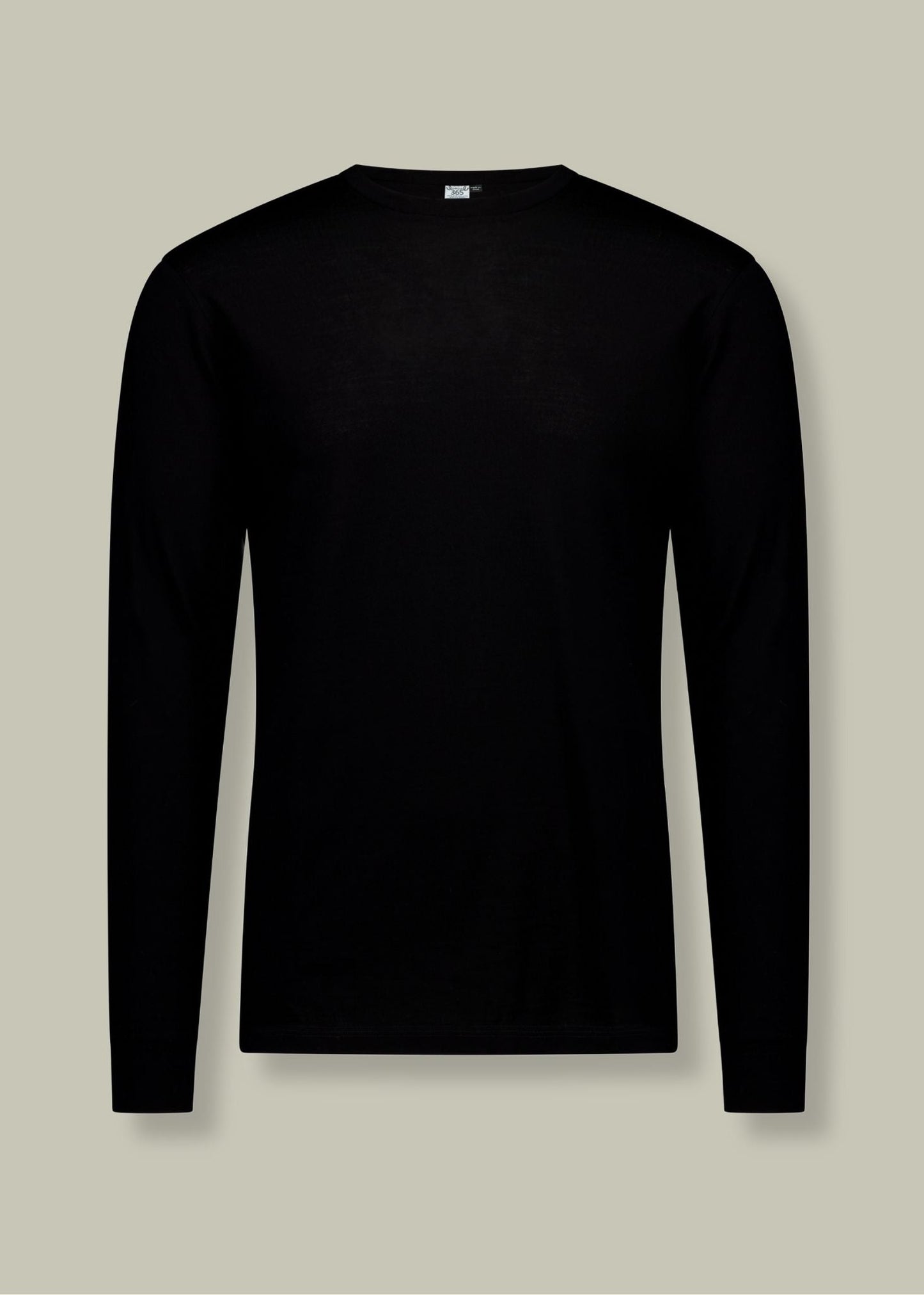 The Standard Long Sleeve - 100% Merino Wool, Black Merino 365 NZ