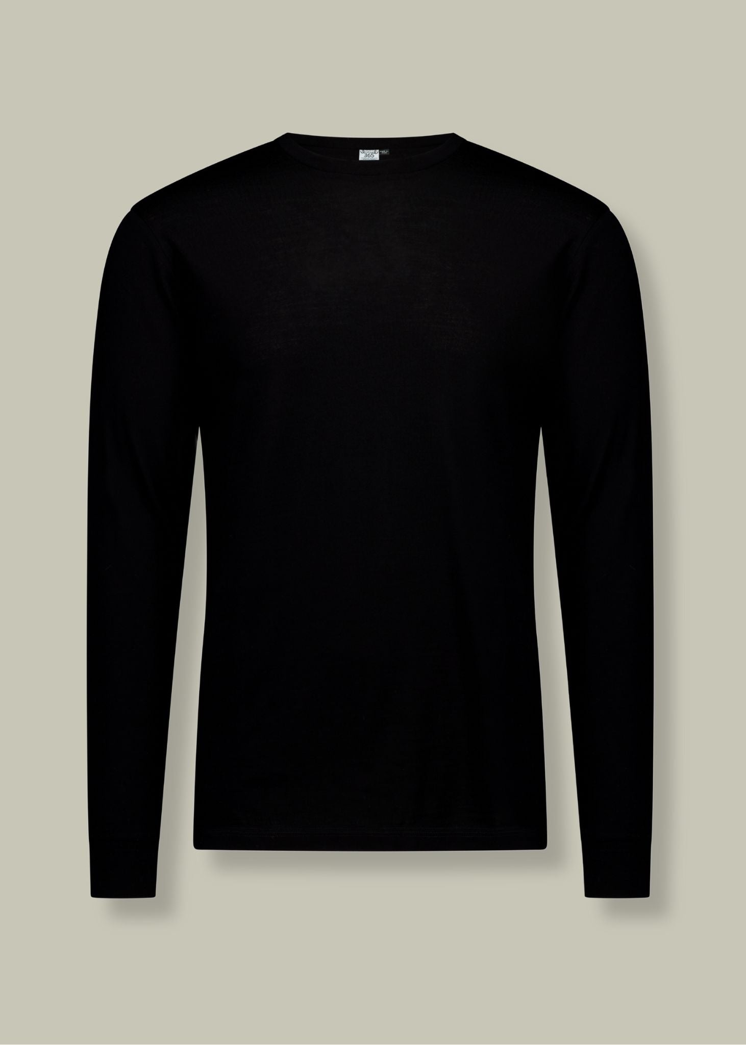 The Standard Long Sleeve - 100% Merino Wool, Black Merino 365 NZ