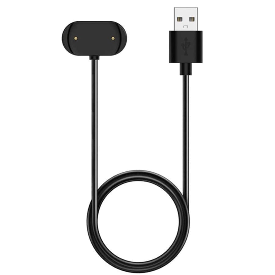 USB-A Charger for Amazfit Watch (GTR3 / GTR4 / GTS3 / GTS4 / T-Rex 2 / Cheetah) (Black) 1m That Watch Shop