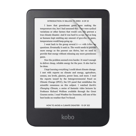 Hydrogel Screen Protector for Kobo Clara 2E (Pack of 2) 9eight5
