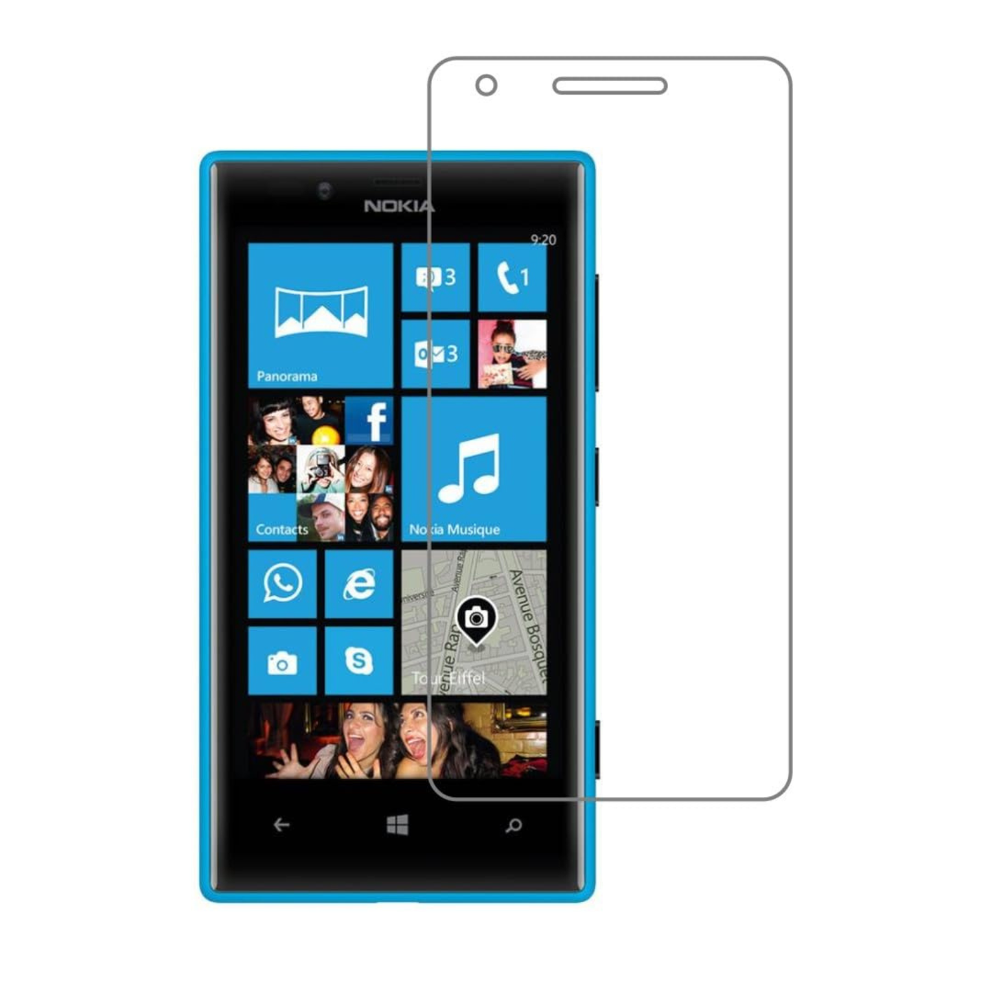 Hydrogel Screen Protector for Nokia Lumia 720 (Pack of 2) 9eight5
