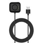 Black USB-A charger for OPPO Watch (41mm, 46mm, SE) with 1m cable, designed for charging OPPO smartwatches.