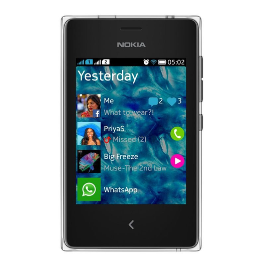 Hydrogel Screen Protector for Nokia Asha 502 Dual SIM (Pack of 2) 9eight5