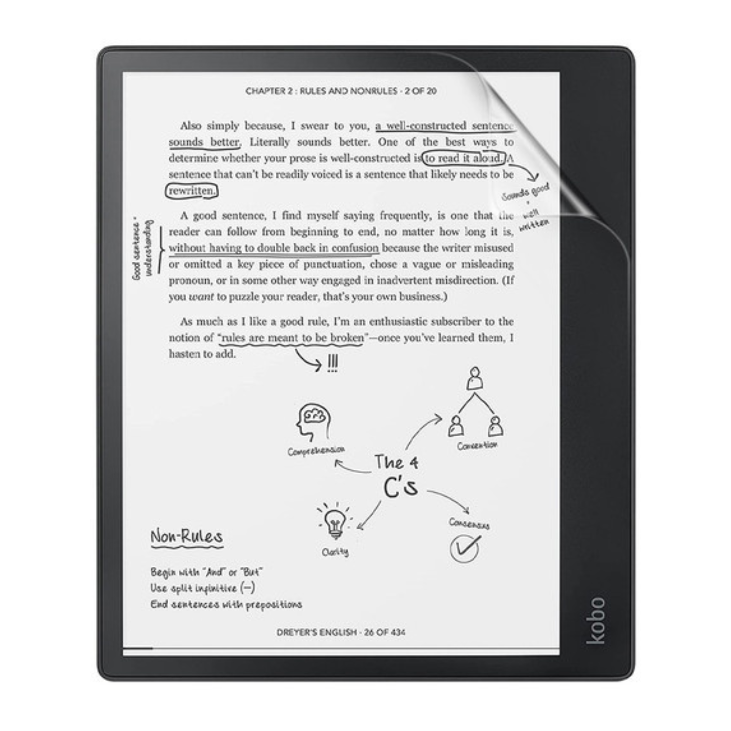 Hydrogel Screen Protector for Kobo Elipsa (Pack of 2) 9eight5