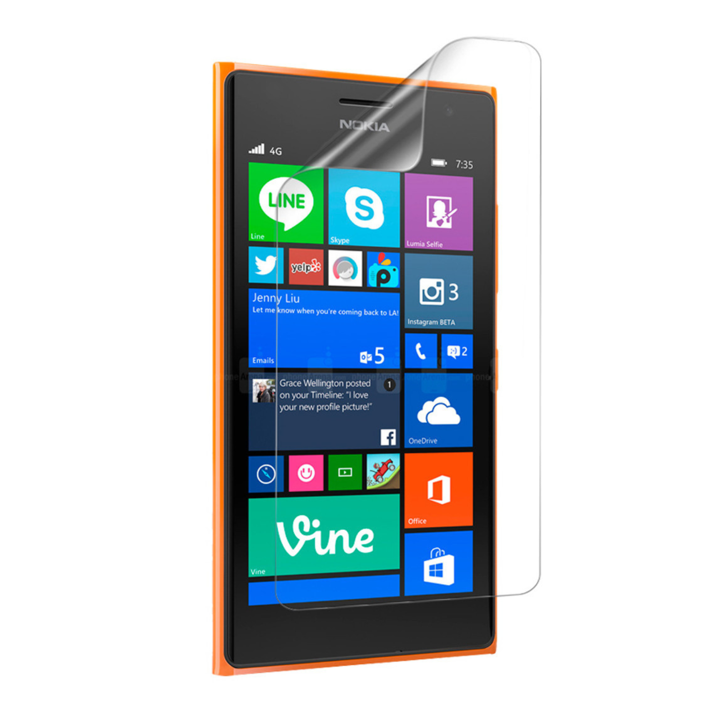 Hydrogel Screen Protector for Nokia Lumia 730 Dual SIM (Pack of 2) 9eight5