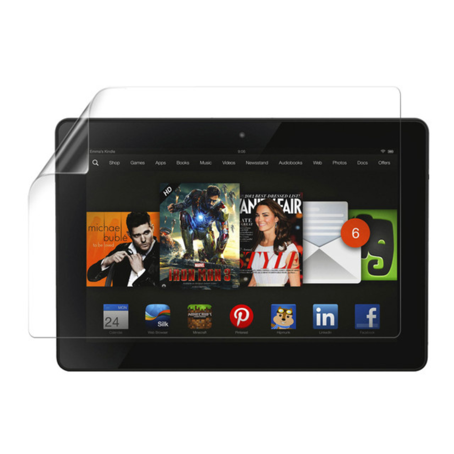 Hydrogel Screen Protector for Amazon Kindle Fire HDX 7 (3rd Generation) 9eight5