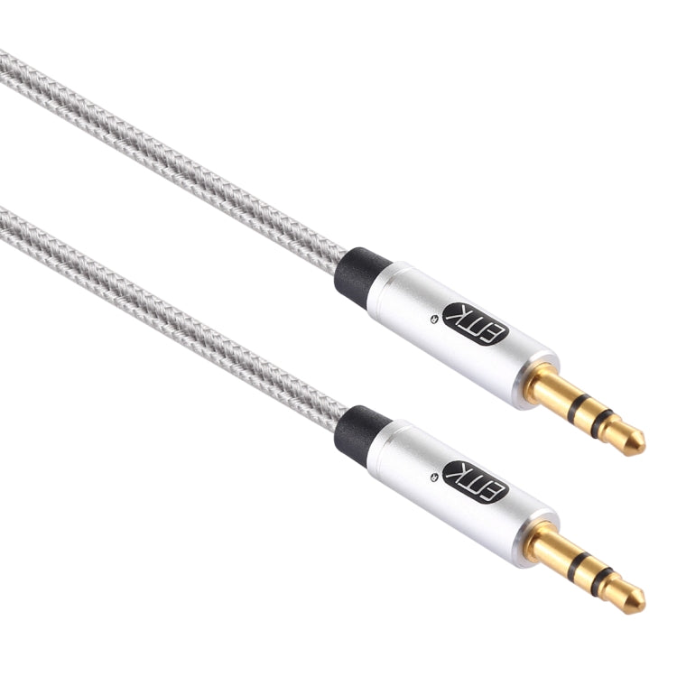 EMK 3.5mm Male to Male Gold-plated Plug Cotton Braided Audio Cable for Speaker / Notebooks / Headphone, Length: 1m