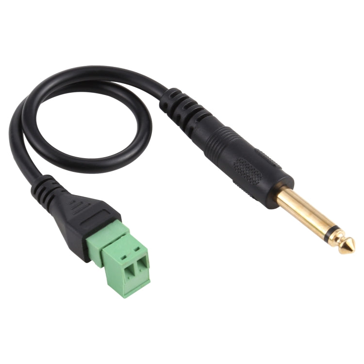 6.35mm Male to 2 Pin Pluggable Terminals Solder-free Connector Solderless Connection Adapter Cable, Length: 30cm