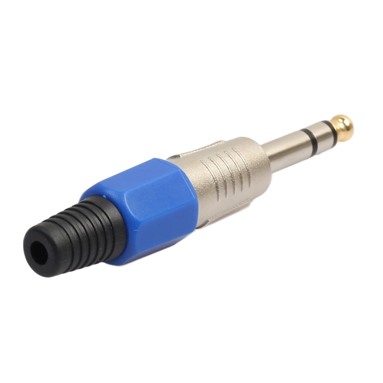 2 PCS 6.35mm Gold-plating Audio Plug Stereo Microphone Cord Plug