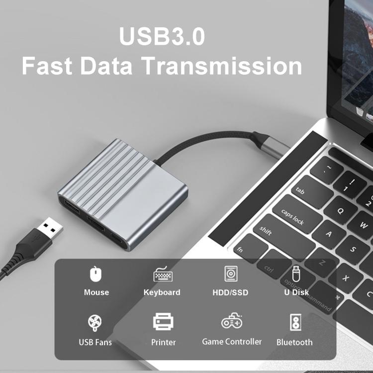 HPA-U3 3 in 1 USB-C / Type-C Male to HDTV, USB 3.0, USB-C / Type-C Adapter