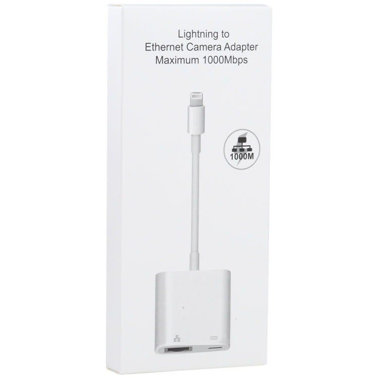 NK-1035H 2 in 1 8 Pin Male to 1000M Ethernet + 8 Pin Power Female Adapter