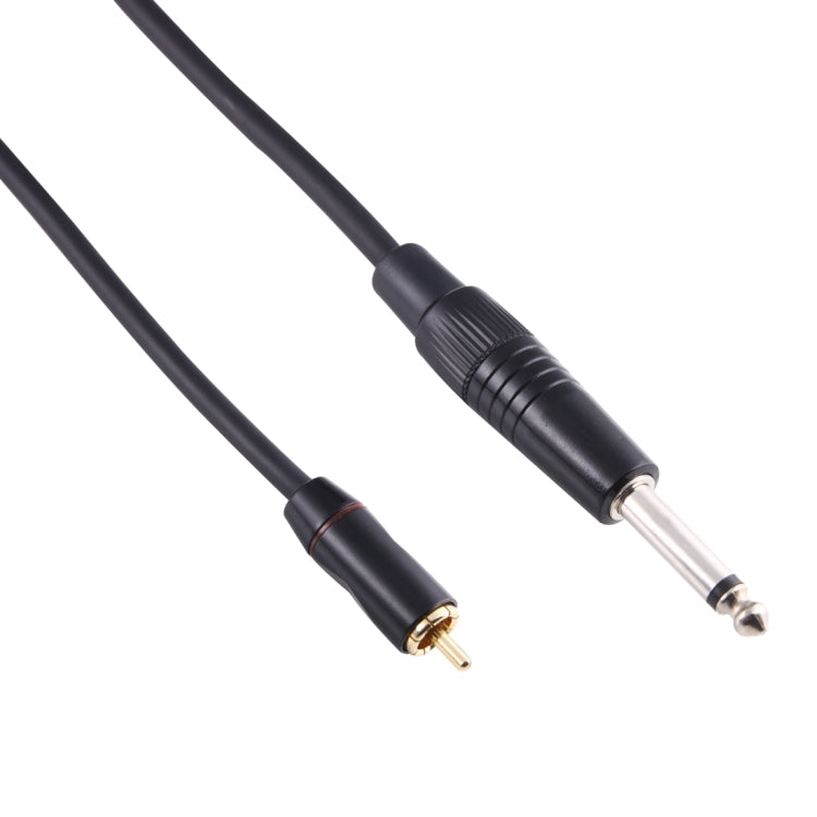30cm Metal Head 6.35mm Male to RCA Male Audio Connector Adapter Cable for Mixing Console
