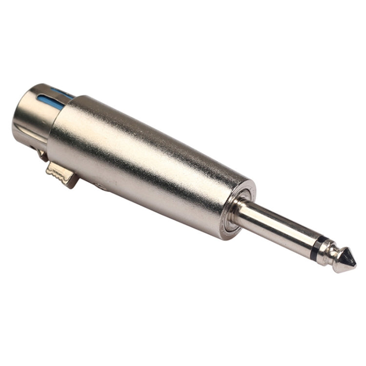 5 PCS LZ1167G 6.35mm Single Track Male Head to XRL Female Audio Adapter Plug (Black)