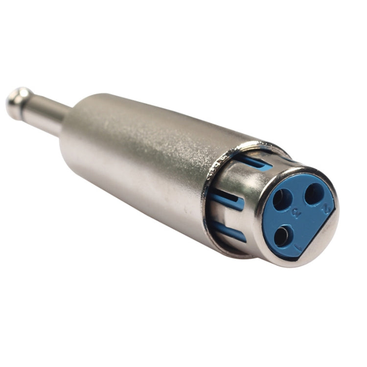 5 PCS LZ1167G 6.35mm Single Track Male Head to XRL Female Audio Adapter Plug (Black)