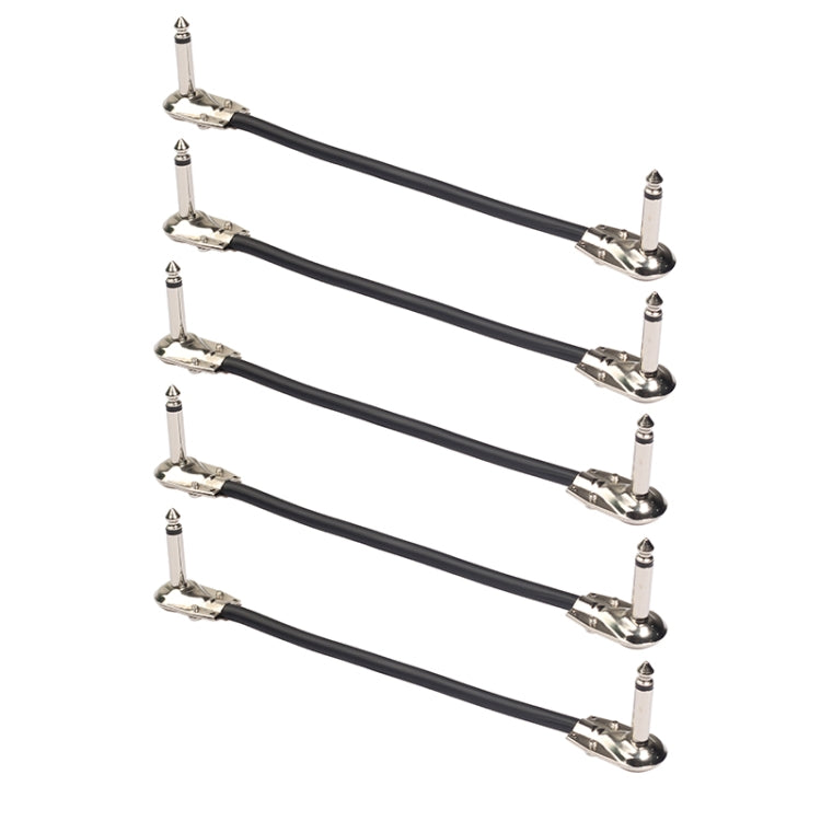 5 PCS TC095-15 6.35mm Male to Male Guitar Effector Connector Cable