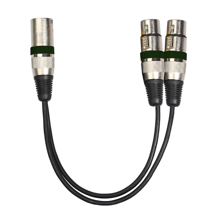 2055MFF-03 2 In1 XLR Male to Double Female Microphone Audio Cable, Length: 0.3m