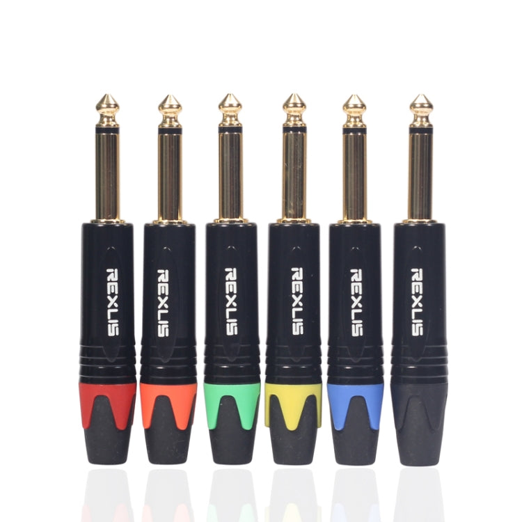 10 PCS TC202 6.35mm Gold-plated Mono Sound Welding Audio Adapter Plug