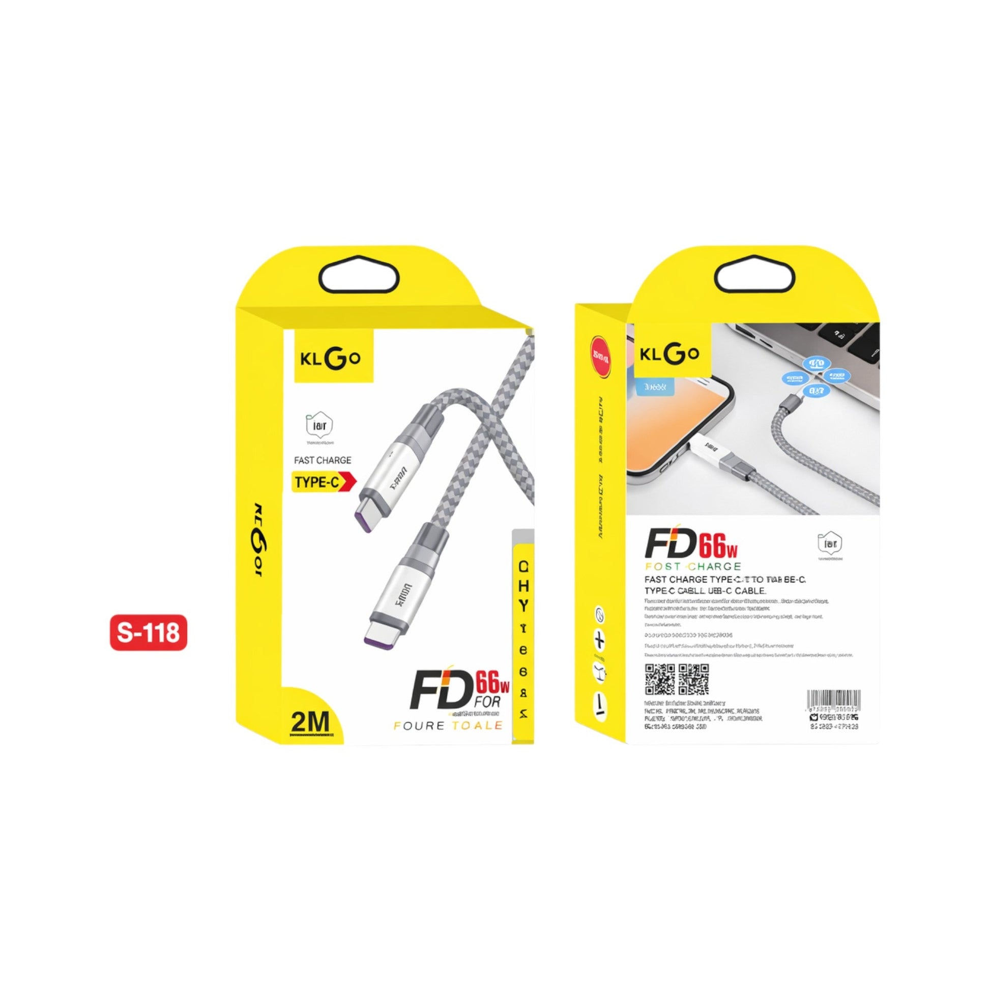 Frankly Cotton PD 66W Fast Charge Type-C to Type-C Cable - 2M Nest & Stem Homewares